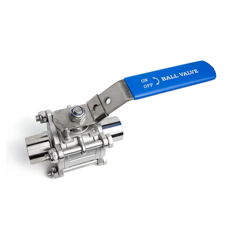 3 Piece Encapsulated ເຕັມ Butt-welded Sanitary Ball Valve