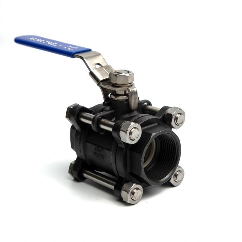 3PC Carbon Steel Ball Valve ທີ່ມີອຸປະກອນລັອກ